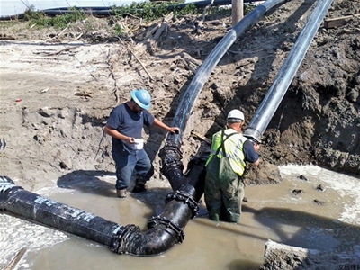 HDPE给水管件管道施工